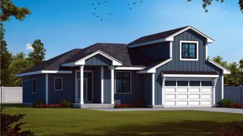 Double-Story, 2-Bedroom Barn Style Home with Bonus Room (Floor Plans)