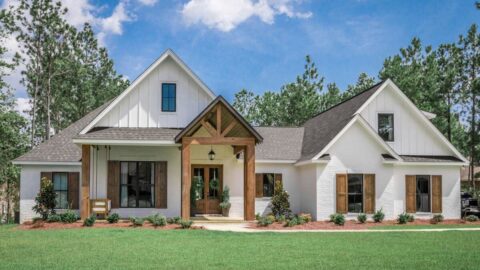 Southern French Country House With 4 Modifications (Floor Plans)