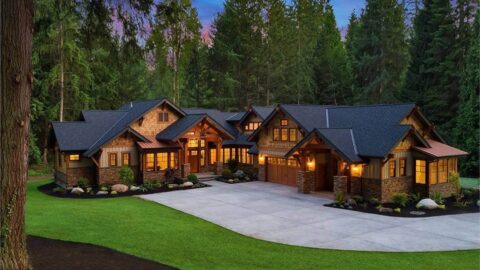 Double-Story, 4-Bedroom Black Nugget Lodge With 4 Full Bathrooms & 1 Garage (Floor Plans)
