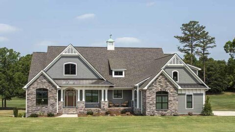 Single-Story, 4-Bedroom Luxury Ranch Home Plan: The Austin (Floor Plan)