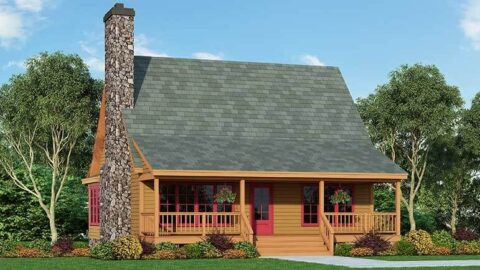 The Shady Grove Cabin Home With 2 Bedrooms & 3 Bathrooms (Floor Plans)