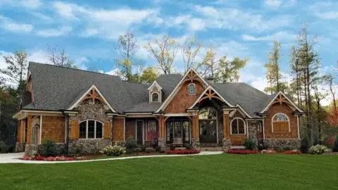 Double-Story, 3-Bedroom Amicalola Cottage With 2 Bathrooms & 2-Car Garage (Floor Plans)