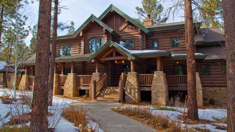 Double-Story, 4-Bedroom Mountain Retreat Home With Detached 2-Car Garage (Floor Plans)