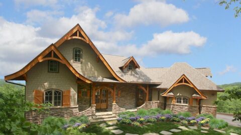 3-Bedroom Ranch-Style Cottage Home With 3 Bathrooms & 2-Car Garage (Floor Plans)