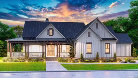 Single-Story, 3-Bedroom Cumberland House Cottage C With 2-Car Garage (Floor Plan)