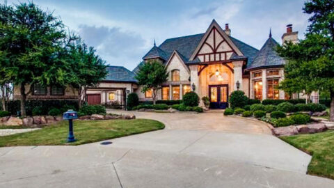 Single-Story, 4-Bedroom Tudor Detailing Home (Floor Plan)