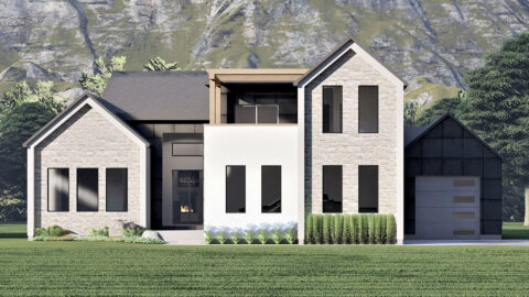 Contemporary Euro-style House Under 3,500 Square Feet with 2-Story Great Room (Floor Plans)
