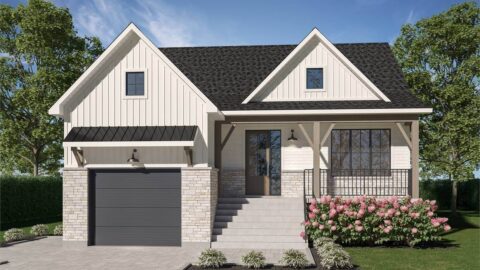 Single-Story, 5-Bedroom Modern Country-Style Home With Daylight Basement & 1-Car Garage (Floor Plans...