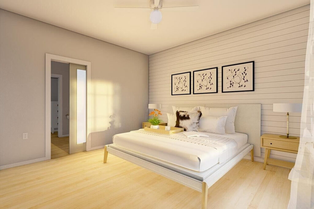 Single-Story, 3-Bedroom New American House With Vaulted Covered Entry ...