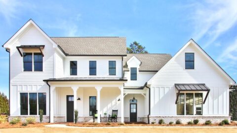 Country Home with Metal Roof and Clean Trim Lines (Floor Plans)