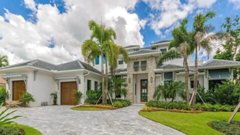 Double-Story, 4-Bedroom Oahu Luxury Coastal-Style House With 3-Car Garage (Floor Plans)
