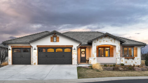Tuscan Ranch Home with Option to Finish Basement (Floor Plans)