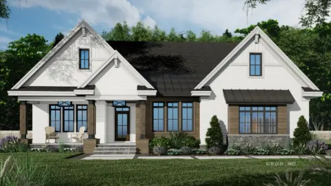 Single-Story, 2-Bedroom Cedar Heights House (Floor Plans)