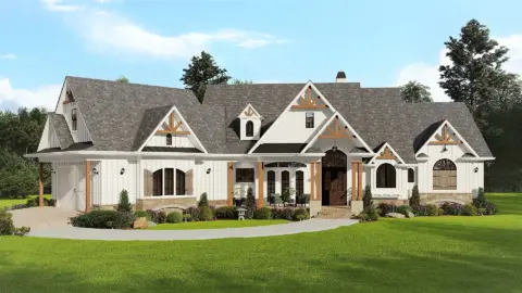 Single-Story, 4-Bedroom Tiger Creek G Craftsman Home (Floor Plans)