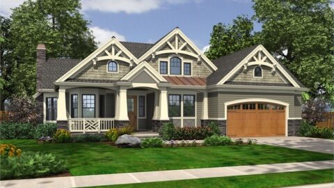 Single-Story, 3-Bedroom Marymere Park Adorable Craftsman Style House (Floor Plans)