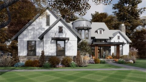 Double-Story, 3-Bedroom The Silo Rustic Farm House (Floor Plans)