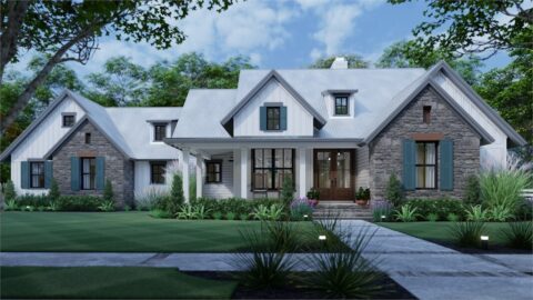 3-Bedroom Mill Creek Beautiful Farmhouse Style House (Floor Plans)