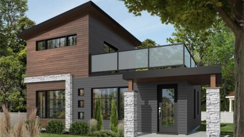 2-Bedroom Joshua Contemporary Style House (Floor Plans)