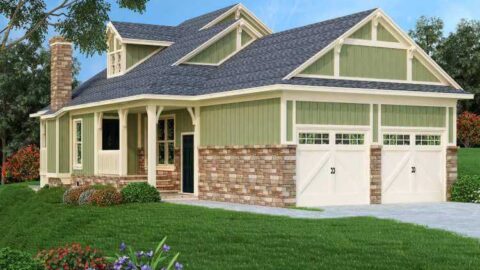 2-Bedroom Dell Wood Cottage With 2-Car Garage (Floor Plans)