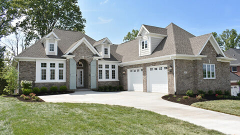 Single-Story, 3-Bedroom The Godfrey: Brick house with a courtyard entry garage (Floor Plans)