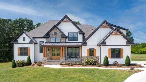 Double-Story, 4-Bedroom The Zander: Traditional Two-Story Design (Floor Plans)
