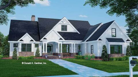 4-Bedroom The Thurman Modern Ranch Farmhouse (Floor Plans)
