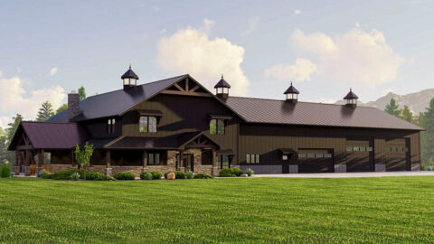 3-Bedroom Barndo-Style House with Massive 4-Car Garage and 2 Lofts (Floor Plans)