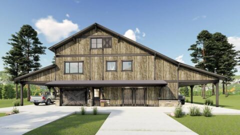 4-Bedroom Barndominium with 2 Master Bedrooms (Floor Plans)