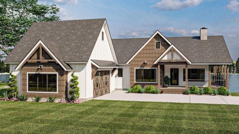 Lake House with Two Main Floor Suites and Lower Level Expansion (Floor Plans)