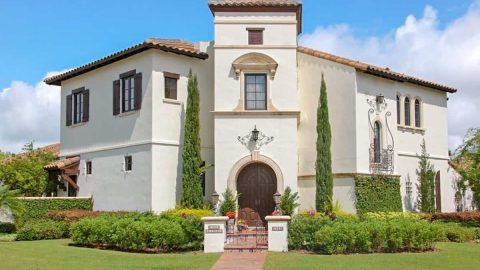 Double-Story, 6-Bedroom Spanish Colonial Home With Central Courtyard (Floor Plans)