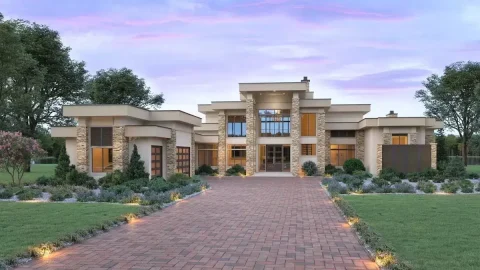 4-Bedroom Modern Coastal House with Views to the Back from All Rooms (Floor Plans)