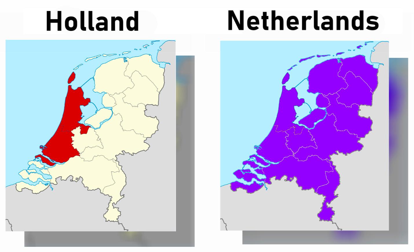 The distinction between Holland and the Netherlands