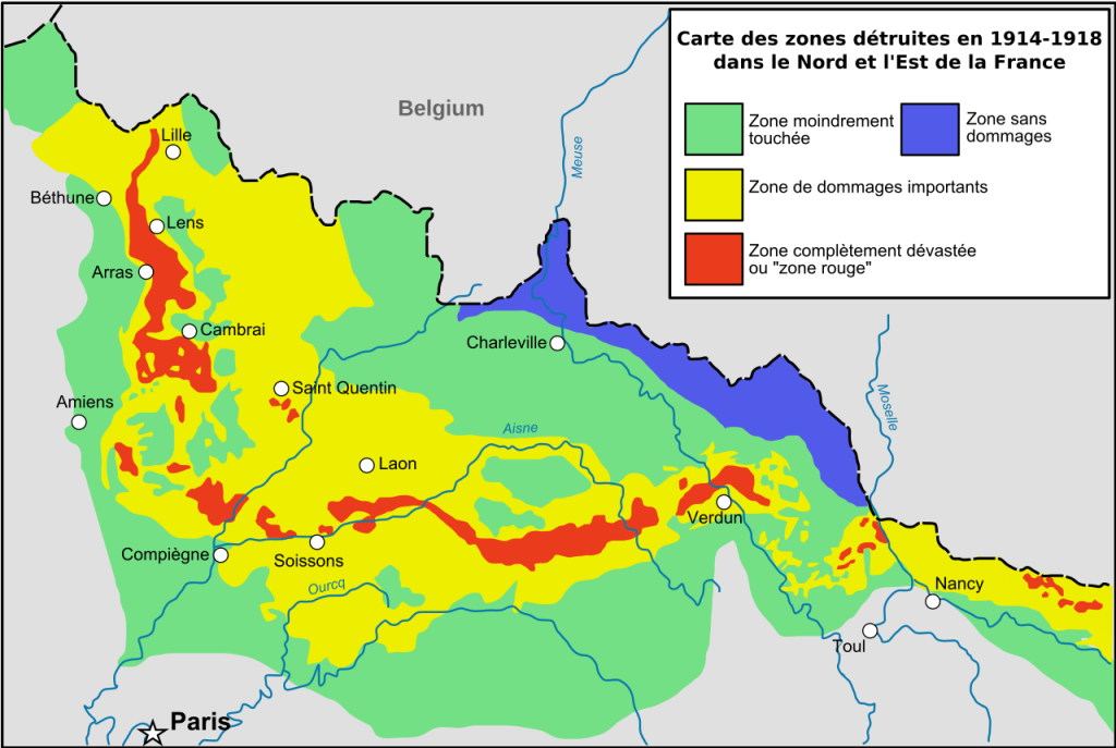 Red In France France Map: Zone Rouge / Red Zone