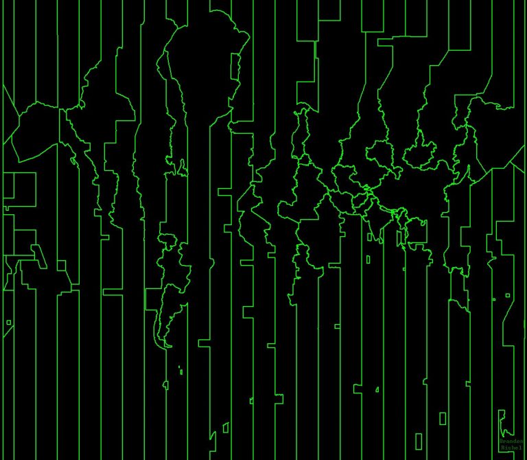 World Map Created from Time Zones