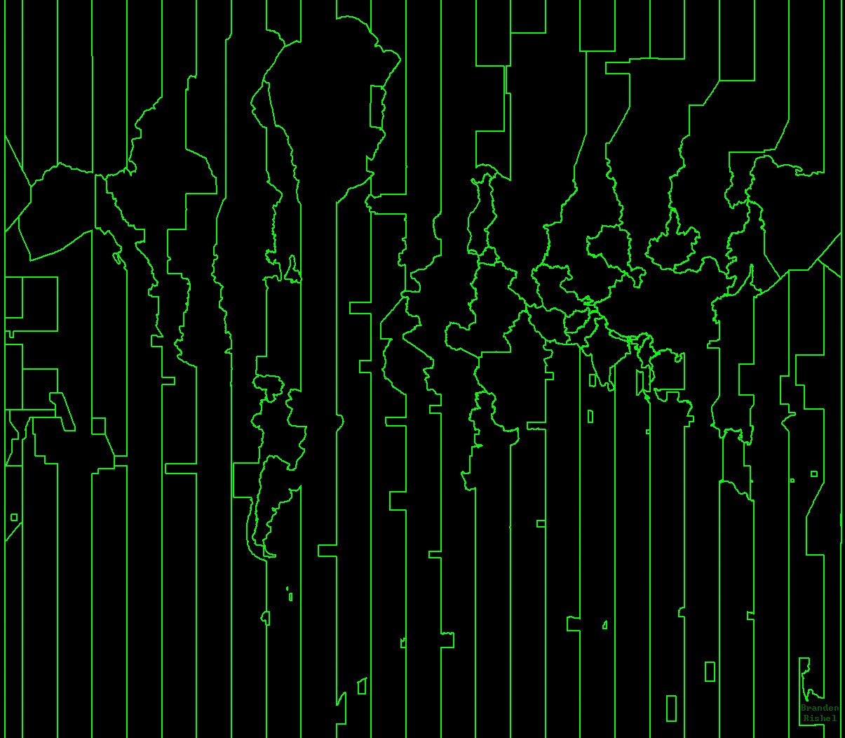 World Map Created from Time Zones