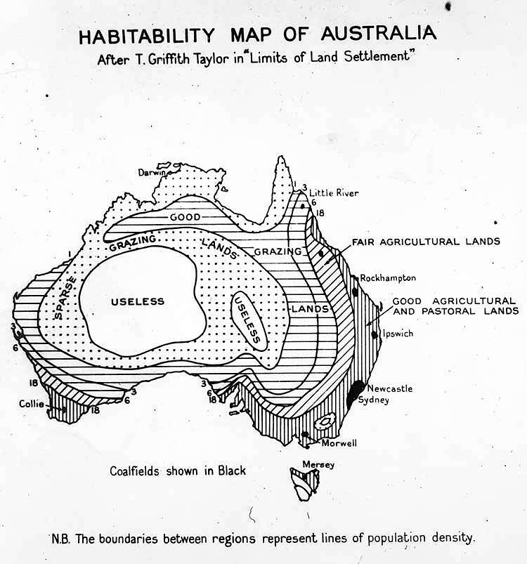 Australia's Habitability Map (1946)