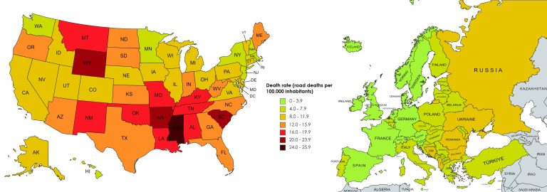 U.S. vs. Europe: Road Traffic Deaths