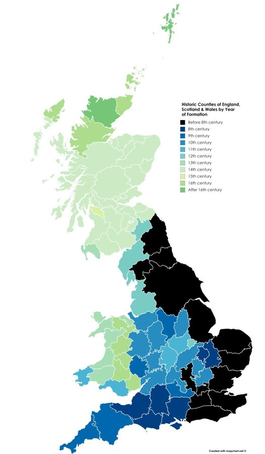 When Did Your County Actually Exist A Colourful History of Britain's Borders