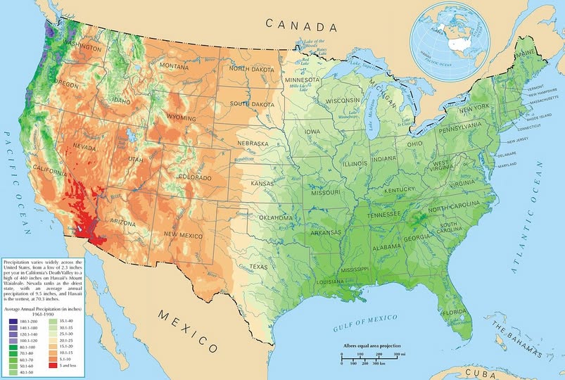 Where Does It Rain in America A State by State Guide to U.S. Precipitation
