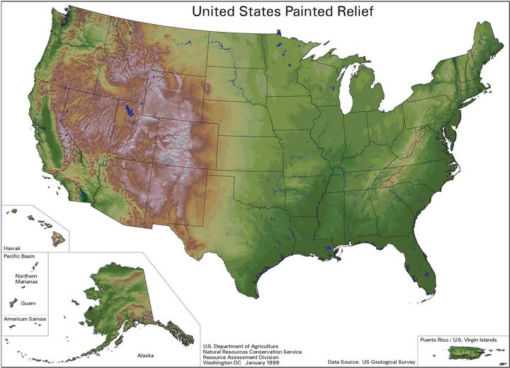America's Hidden Terrain What the Land Actually Looks Like Beneath Your Feet