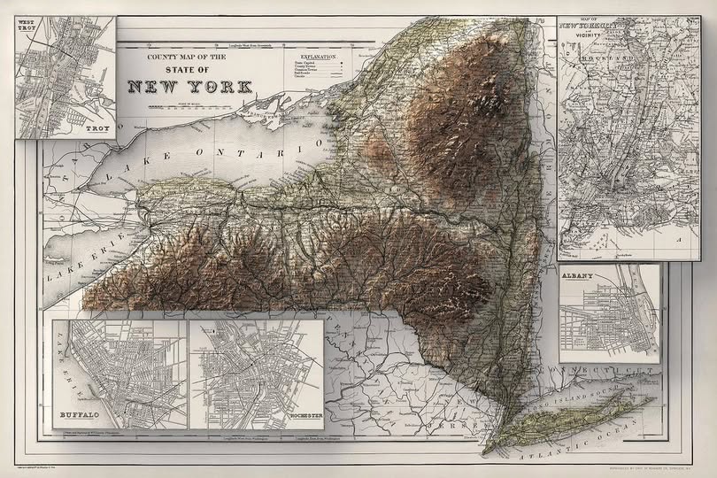 When New York Was Young The County Map That Captured a State in Motion