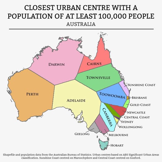 Who's Your Nearest Big City Australia's Urban Gravity Map Explained